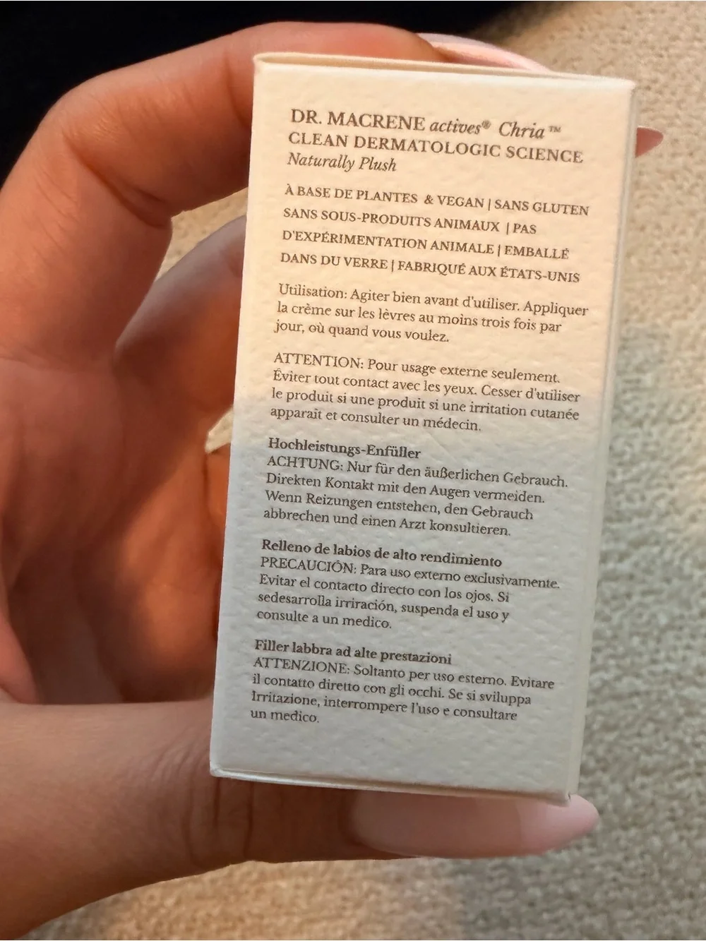 High Performance Tinted Lip Filler in Berry MACRENE Actives IN BOX